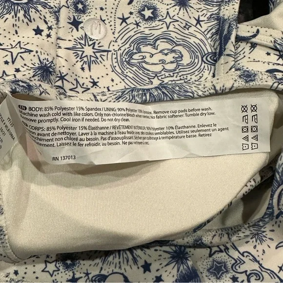 NWT Wildfox Birch/Deep Cobalt Cosmic Sense Sports Bra Leggings Medium - Picture 9 of 11